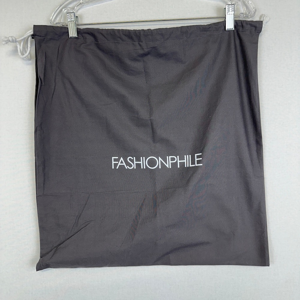 Fashionphile Dust Bag Gray Drawstring Storage Pouch Large